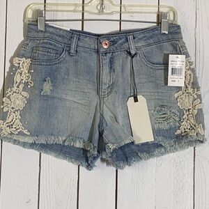Vanilla Star Distressed Denim Shorts